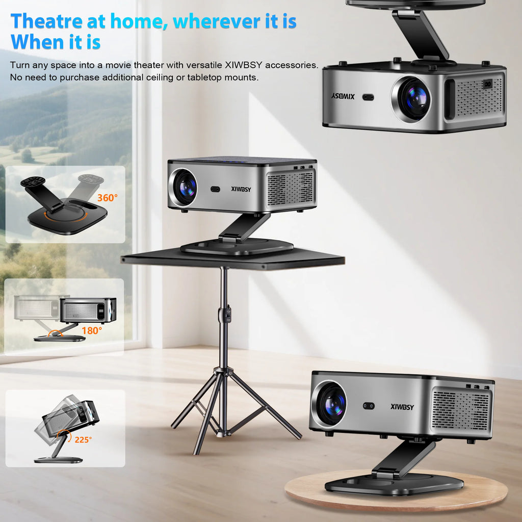 4K Home Cinema Projector Google TV 360° Rotation BT5.4