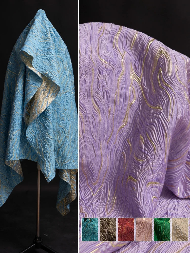 MICRO LIGHT JACQUARD FABRIC - Polyester Woven, 140cm Wide - Sharp Drape