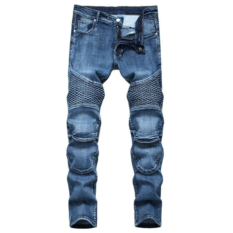 2025 New Motopants Leisure Jeans Pants for Motorcycle Off-road Riding Pants Design Zipper Protected Motocross Pants
