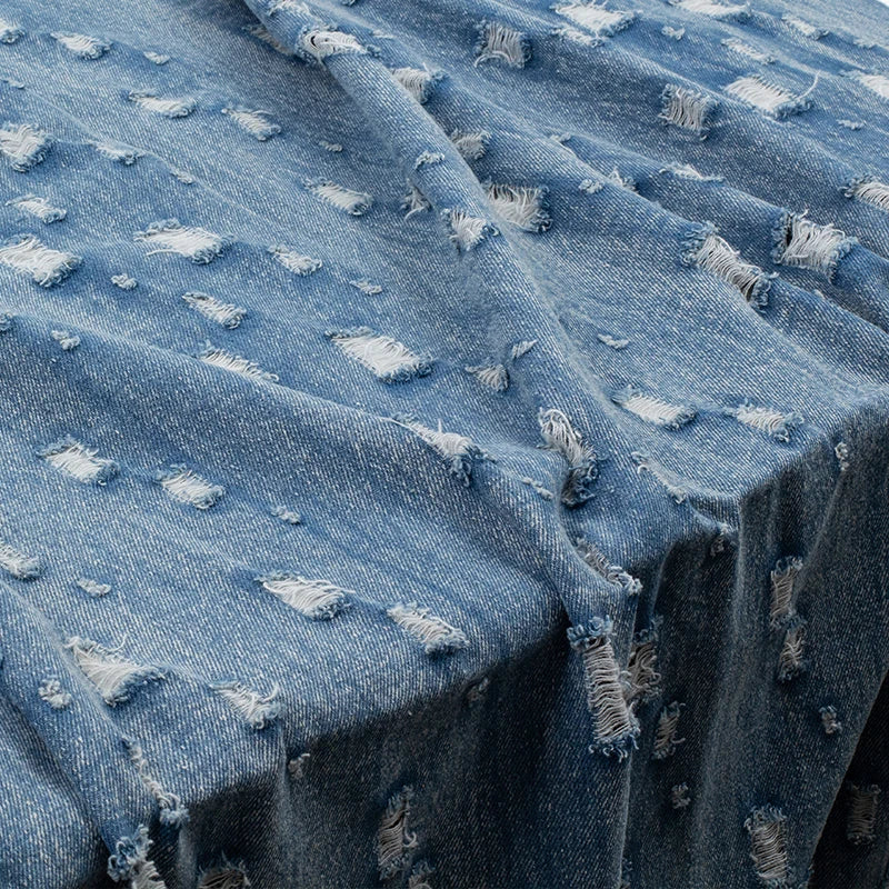 JACQUARD DENIM FABRIC - 100% Cotton, 333g/m², 150cm Wide - Raw Craft