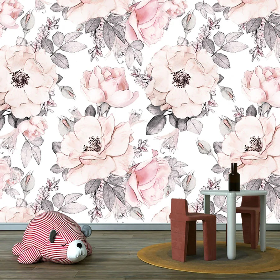 Custom Floral Nature Wall Mural – Peel & Stick or Non-Woven