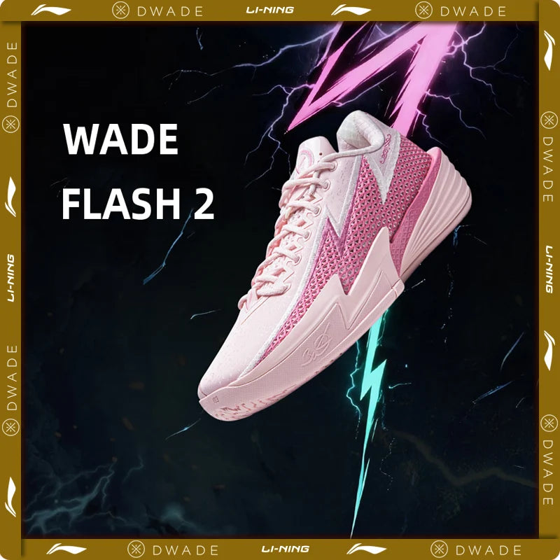 Li-Ning WADE FLASH 2 - Men's Basketball Shoes BOOM Cushioning Low-Top Sneaker