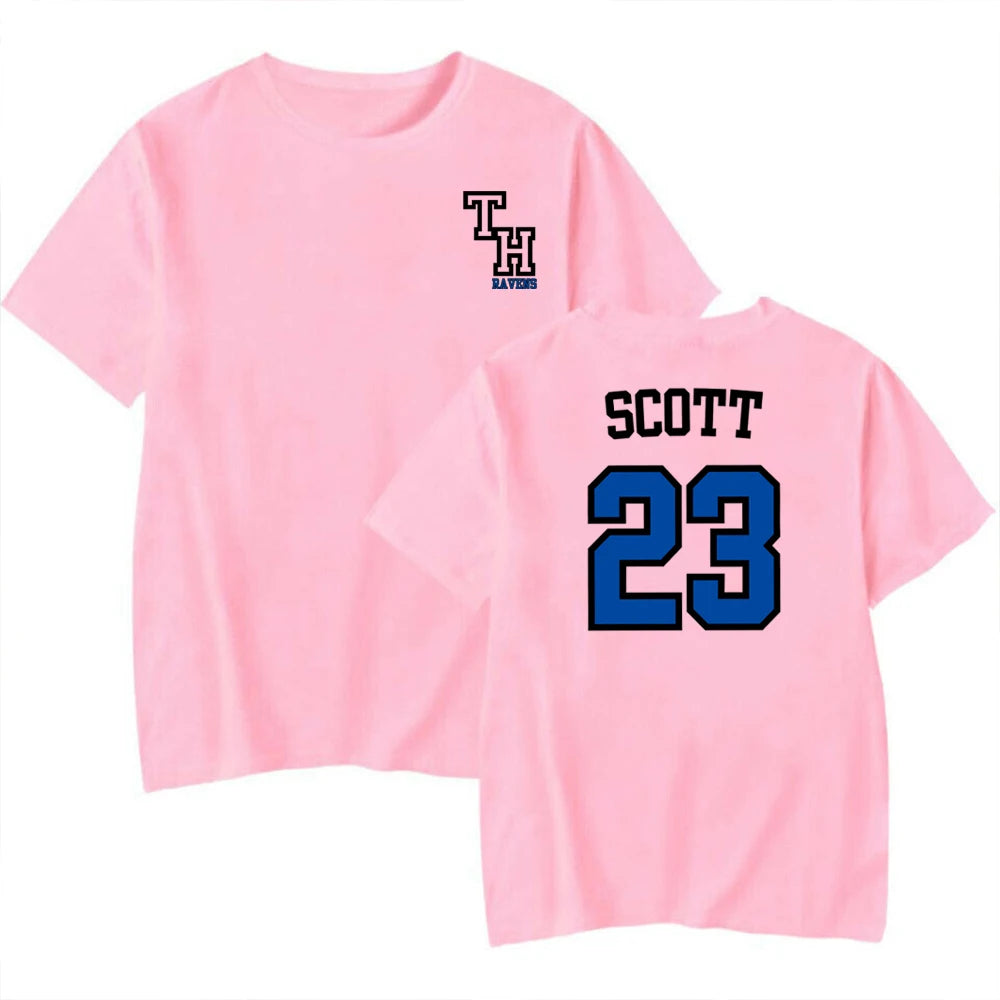 TREE HILL RAVENS Scott 23 T-shirt One Tree Hill Merch Nathan Scott Shirt North Carolina Tees Tv Show OTH Merch 2 Side Print Tops