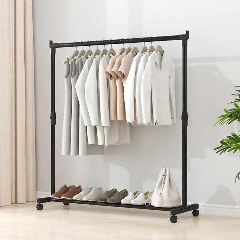 Telescopic Clothes Rack on Wheels