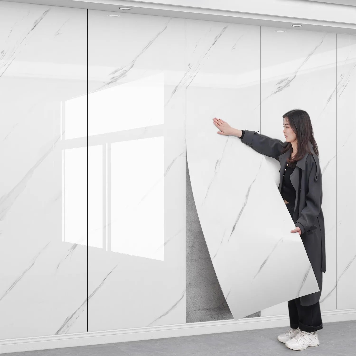 MARBLE PEEL - Self-Adhesive Wall Panels 40x300cm - Your Walls Were Begging for This