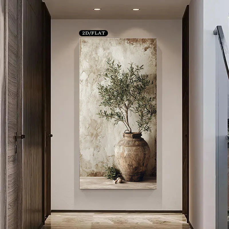 OLIVE TREE LANDSCAPE - Unframed Canvas Print - Farmhouse Wall Art