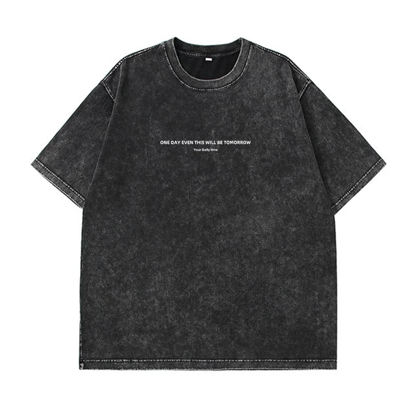 Women Leopard Letter Printed Washed T-shirt Cotton Oversized Womans Tops Fashion O-Neck Short Sleeve Tees Y2k Female Clothes