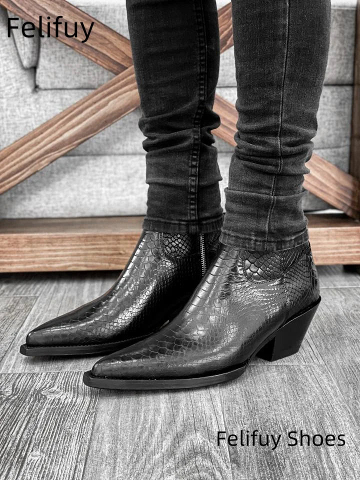 IRON MILE - Genuine Leather Motorcycle Ankle Boots - Square Toe, Zero Compromise