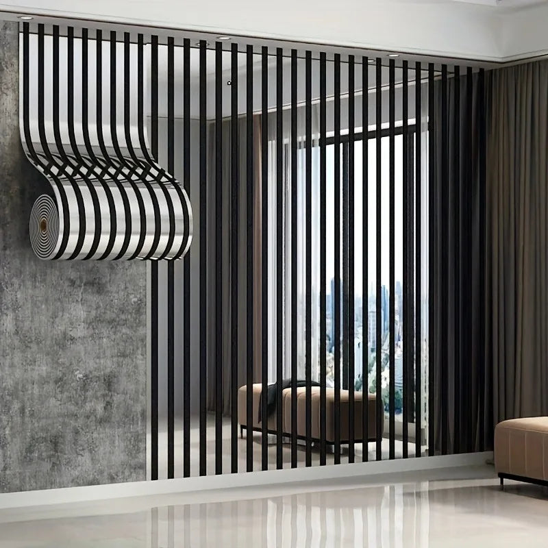 MIRROR GRILLE WALL PANELS - Self-Adhesive PVC - Metallic Wall Decor