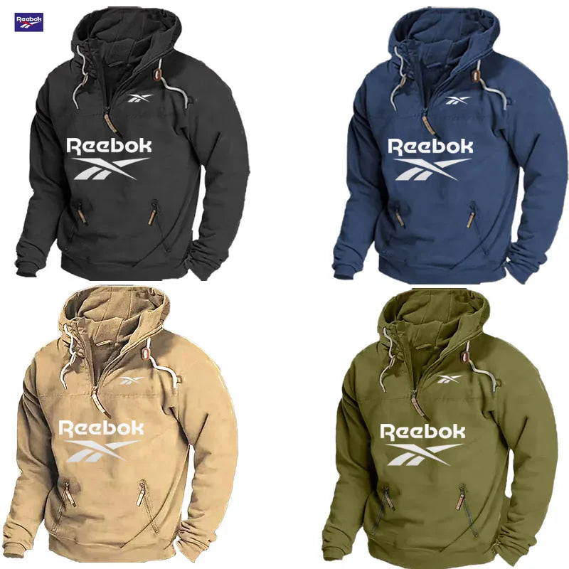 Reebok Hooded Sweatshirt - warm knit - sports casual