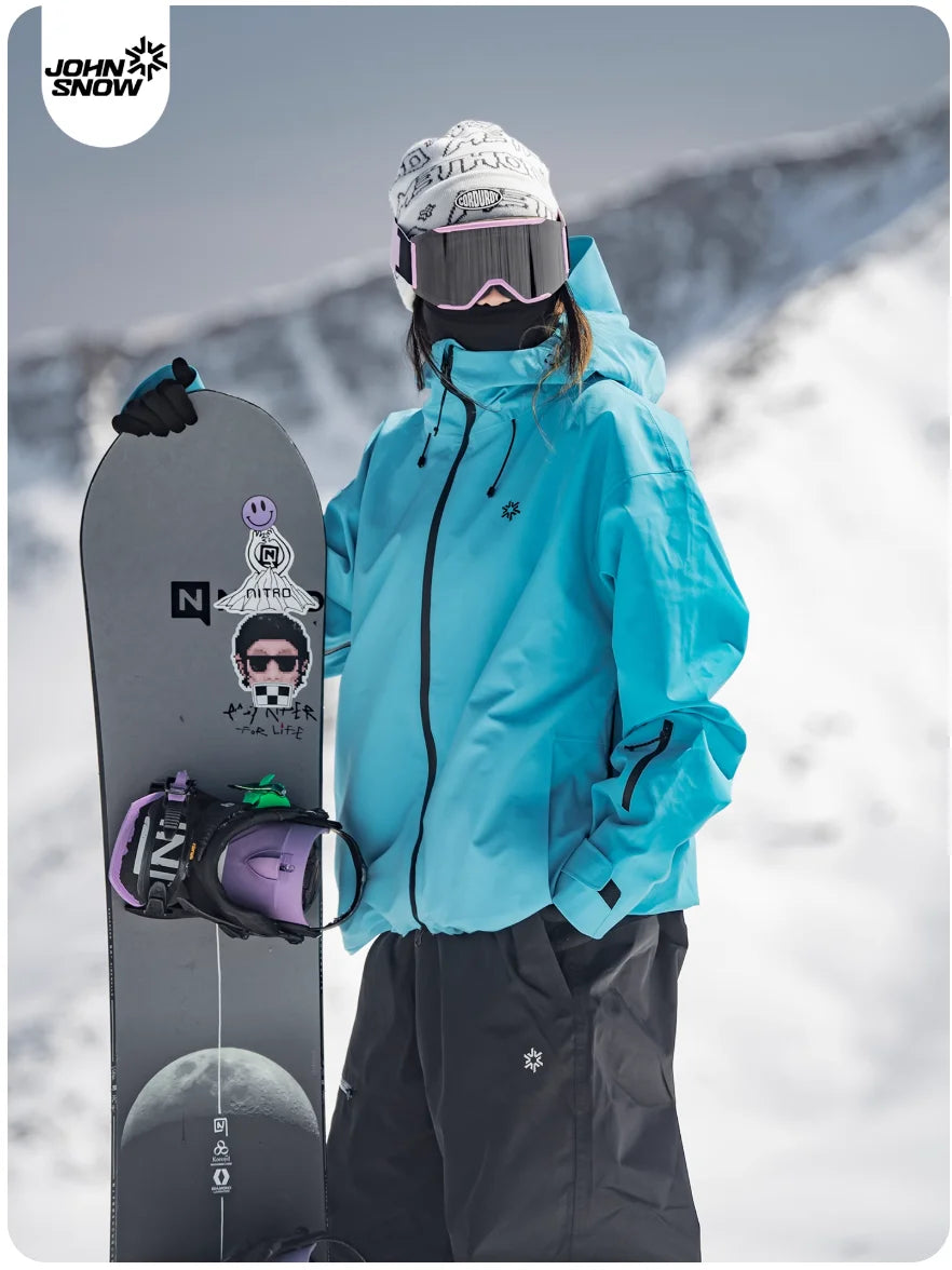 Women's Hooded Ski Jacket - Winter Slopes