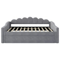 DAYBREAK - Linen Daybed with Pull-Out Bed - LED, 140x200cm, Ships from Germany