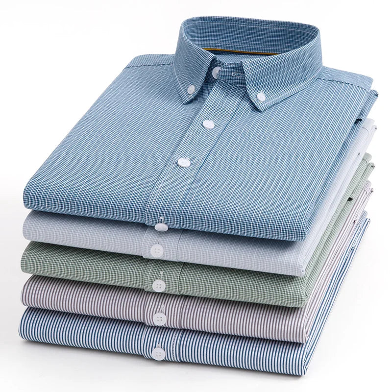OXFORD CLASSIC - Men's Cotton Plaid Shirt - Slim Fit, Timeless Pattern