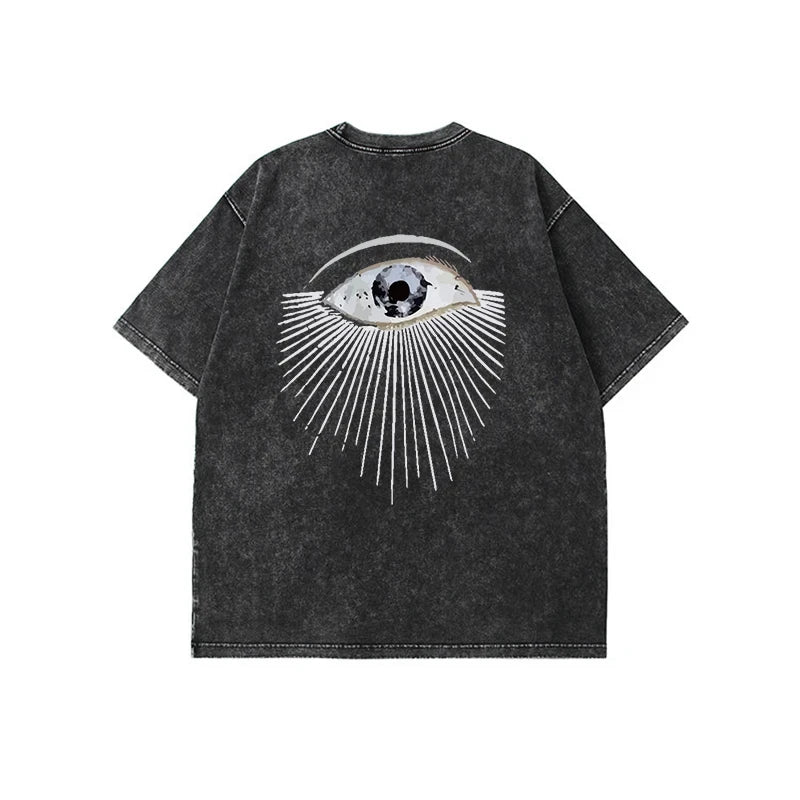 Women Leopard Letter Printed Washed T-shirt Cotton Oversized Womans Tops Fashion O-Neck Short Sleeve Tees Y2k Female Clothes