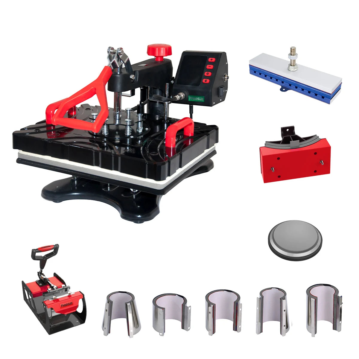 COURAGE HEAT PRESS MACHINE - 11-in-1 Sublimation Combo - Semi-Auto