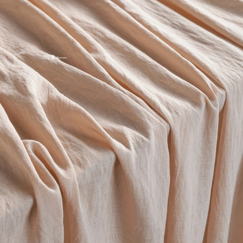 WASHED BAMBOO TEXTURE FABRIC - Soft Rayon Blend, 150cm Wide, 16 Colors - Light Touch