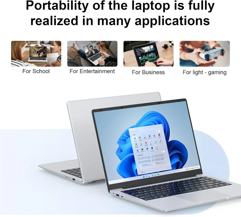 14.1" Office Laptop - Lightweight Windows 11 Pro for Work & Study