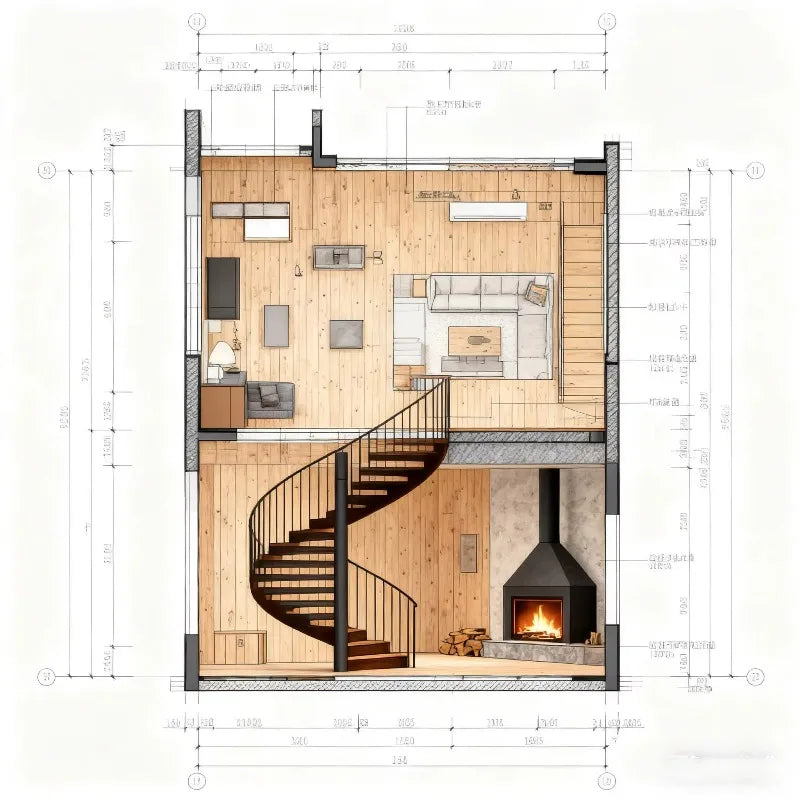 A-Frame Hideout 35 - Modular Triangle Cabin with Loft & Fireplace