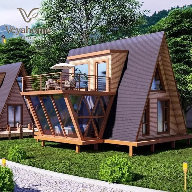 Triangle A-Frame Wooden House Outdoor