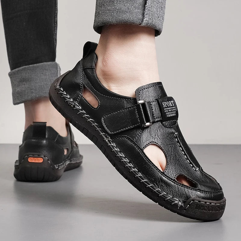 ROMAN TIDE - Men's Handmade Leather Roman Sandals - Beach, Outdoor & Water Trekking
