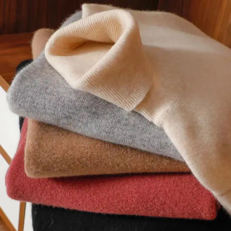 Merino Wool Turtleneck Pullover