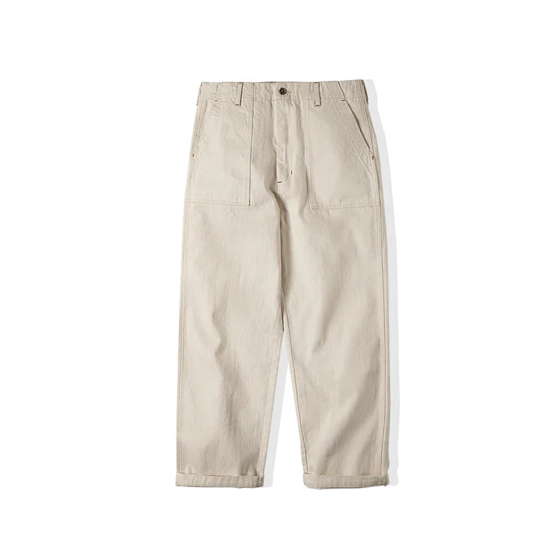 MADEN COTTONSEED - Vintage White Jeans - 100% Cotton, Straight Fit