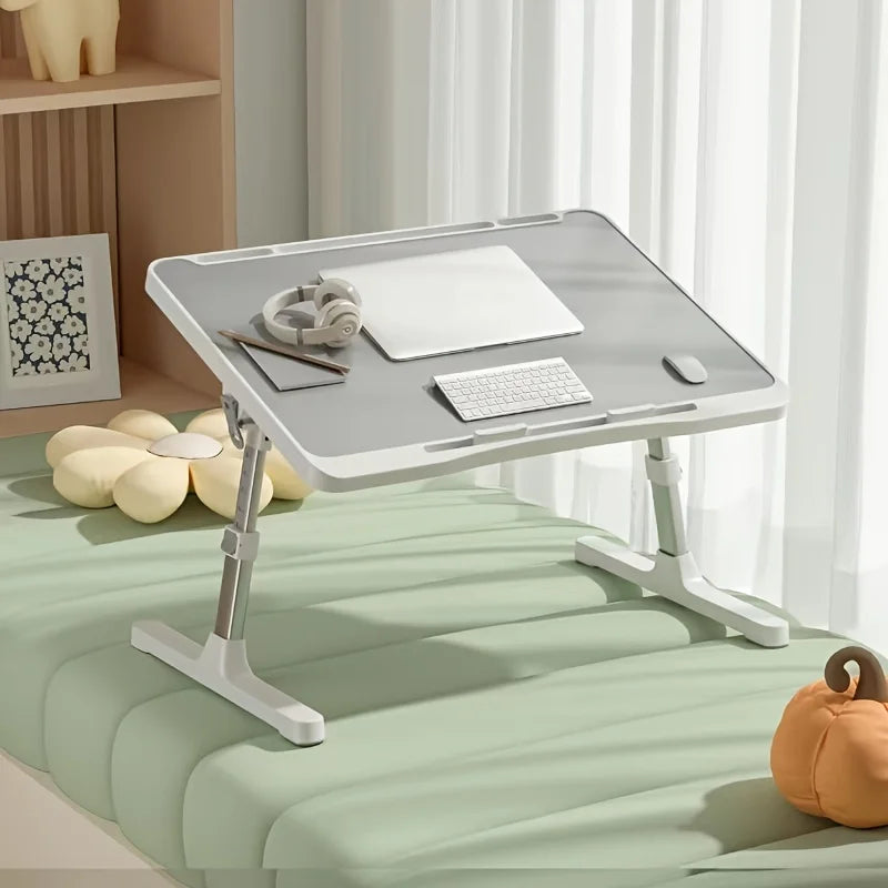 Foldable Laptop Bed Tray Desk – Adjustable Height & Angle