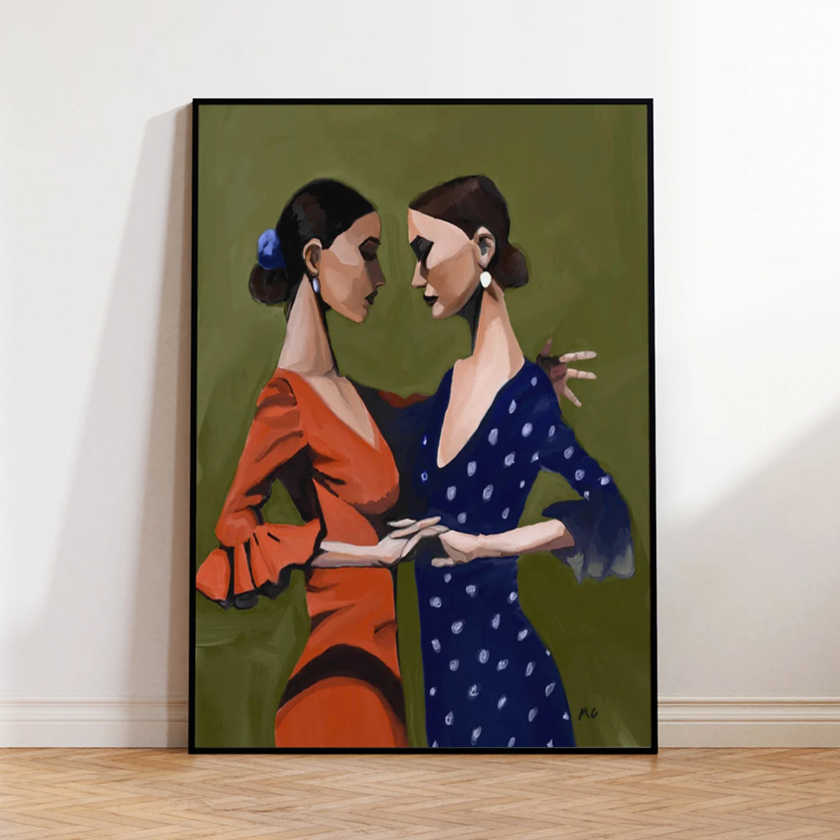 Spanish Dance Wall Art - colorful canvas - retro decor