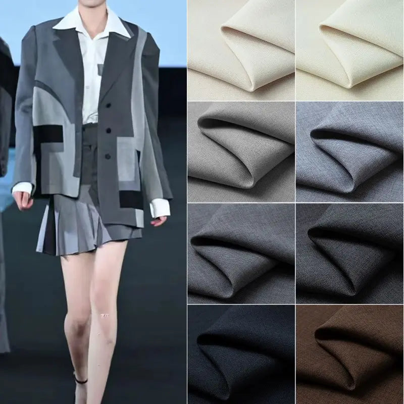 SUIT CLOTH - Plain Polyester Suit Fabric By The Meter - 30 Colors, 150cm Wide