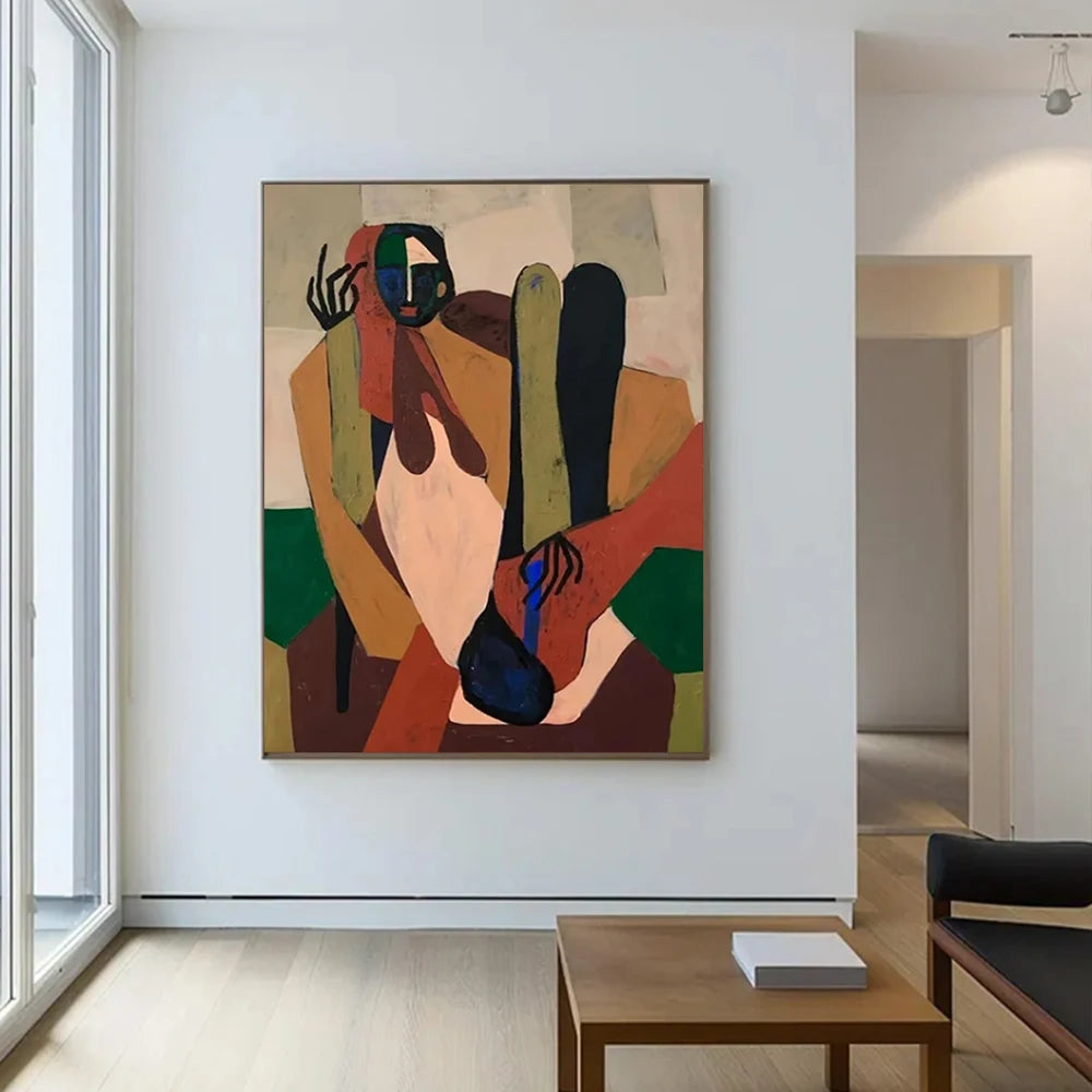 Bimoyear Abstract Figure Painting - Hand Painted Canvas - Modern Expression