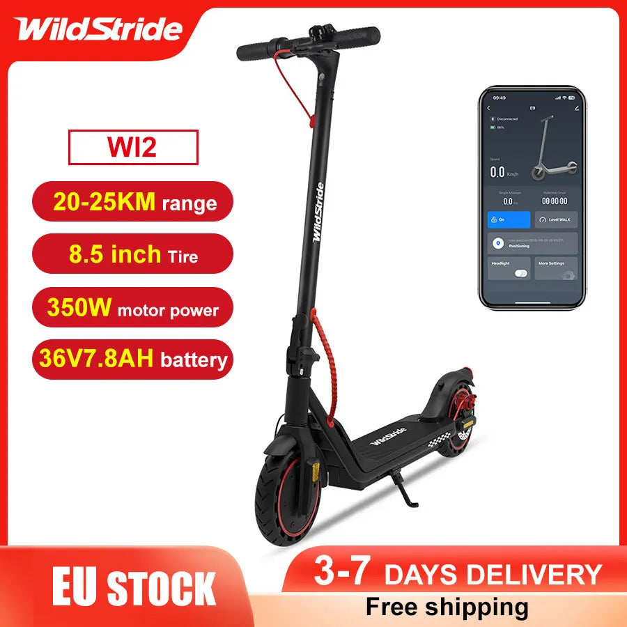 WILDSTRIDE ELECTRIC SCOOTER - 350W, 25 KM Range - Smart City Rides