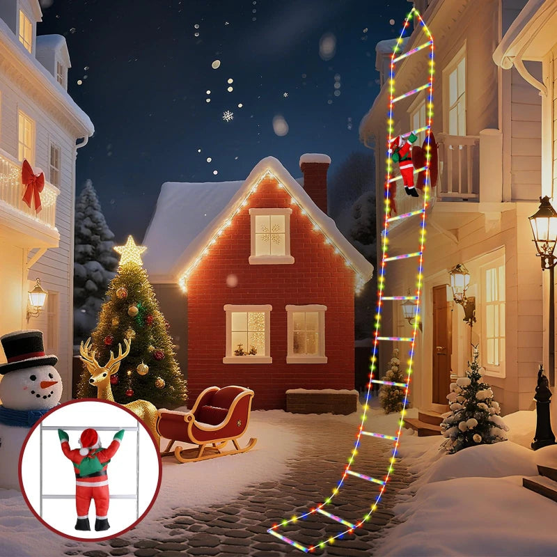 Climbing Santa String Lights - 3 m - 8 Festive Modes