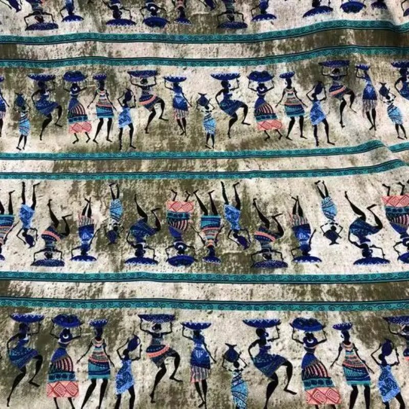 TIE-DYE COTTON FABRIC - 140cm Wide - Colorful Dance Print