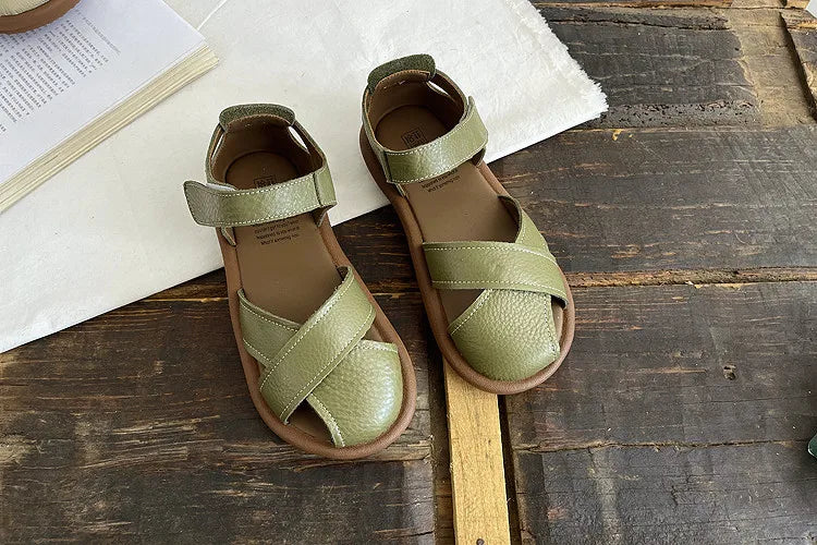 Careaymade-Genuine leather soft surfaces comfortable sandals,original big women's shoes,summer hollowed out women beach shoes