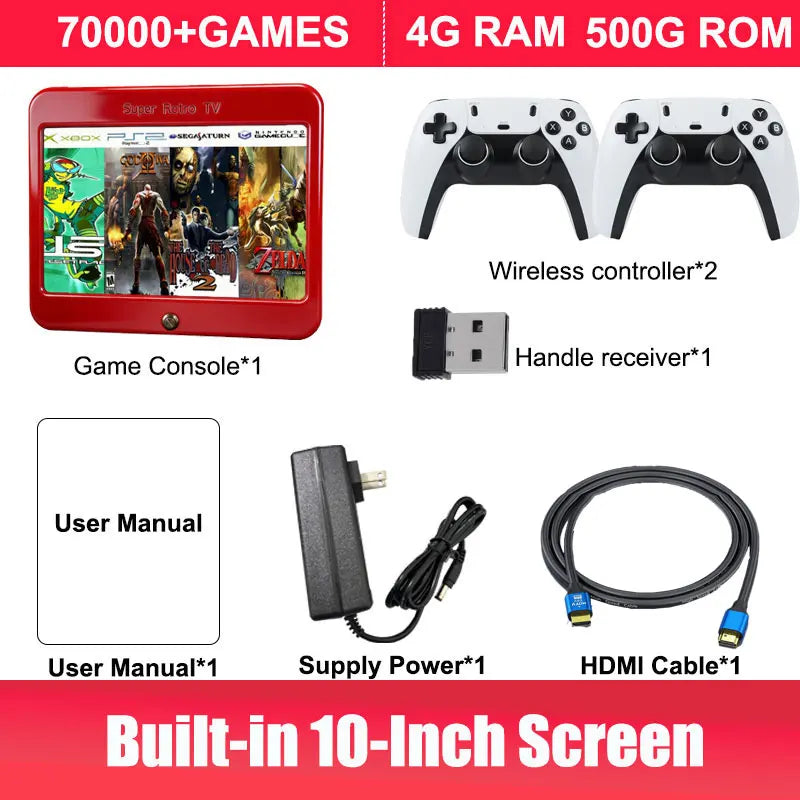 T1 Retro Game Console - 500 GB or 1 TB - Plug and Play