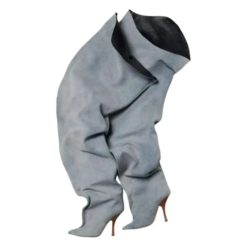 Over-Knee Pointed Stiletto Boots – Nightclub Stage