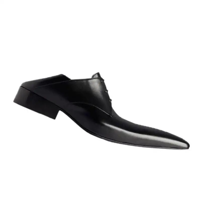 Men's Pointed Toe Derby Shoes - Lace-Up Formal Business Casual