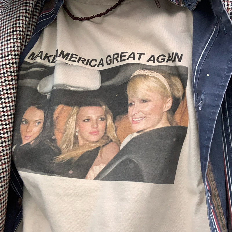 Britney Make America Great Again Graphic Tees Summer Women Fashion T Shirt Casual Tops Unisex Funny Trip T-shirts Streetwear