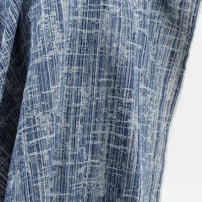 WASHED DENIM FABRIC - 85% Cotton Blend, 265g/m² - Thick Weave