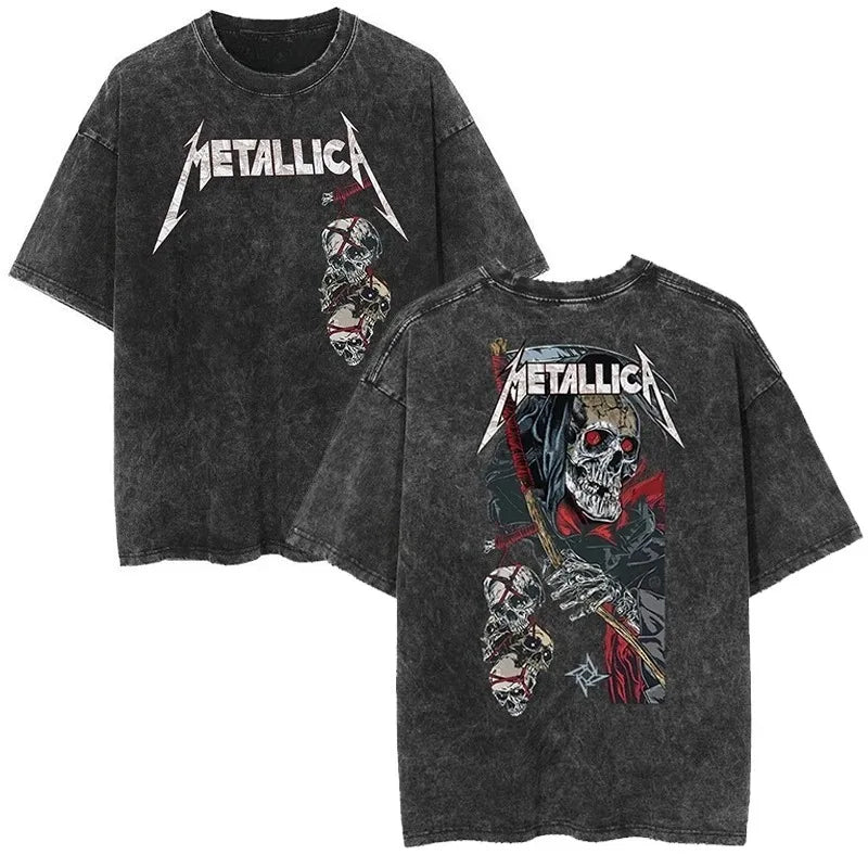 Metallica T-Shirt – Washed Vintage Rock Band Tee The Judas Kiss Unisex