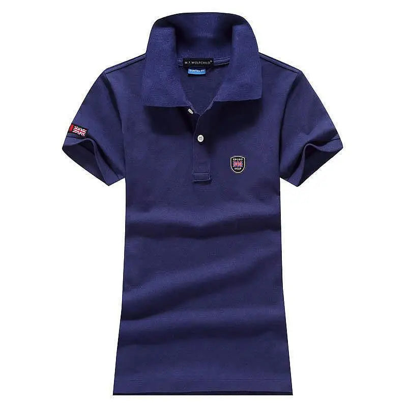 Fashion Clothing Polos Femme Summer Womens Polo Neck Shirt Short Sleeve Lapel Womens Tees Casual Sportwear Cotton Ladies Tops