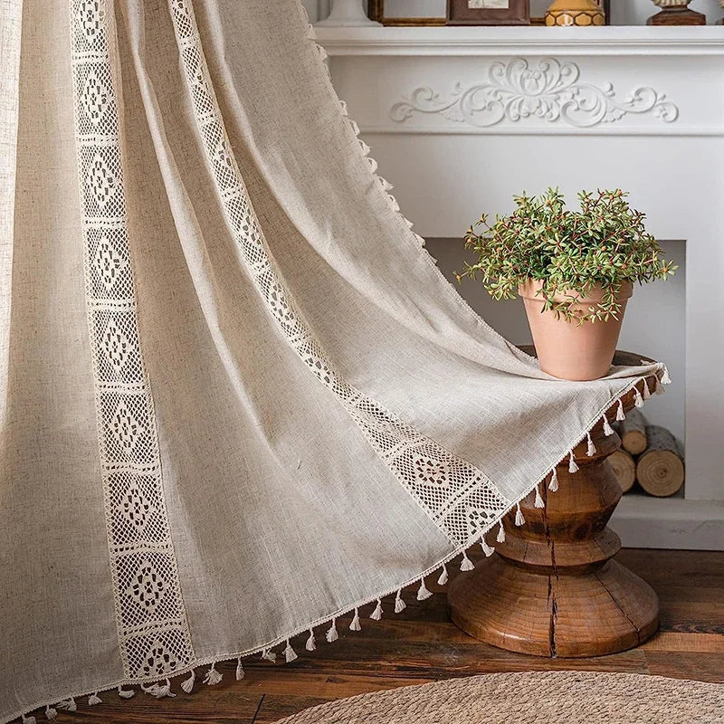 TIE-UP VALANCE CURTAIN - 8 Styles, Rod Pocket, 150cm Wide - Still Rooms