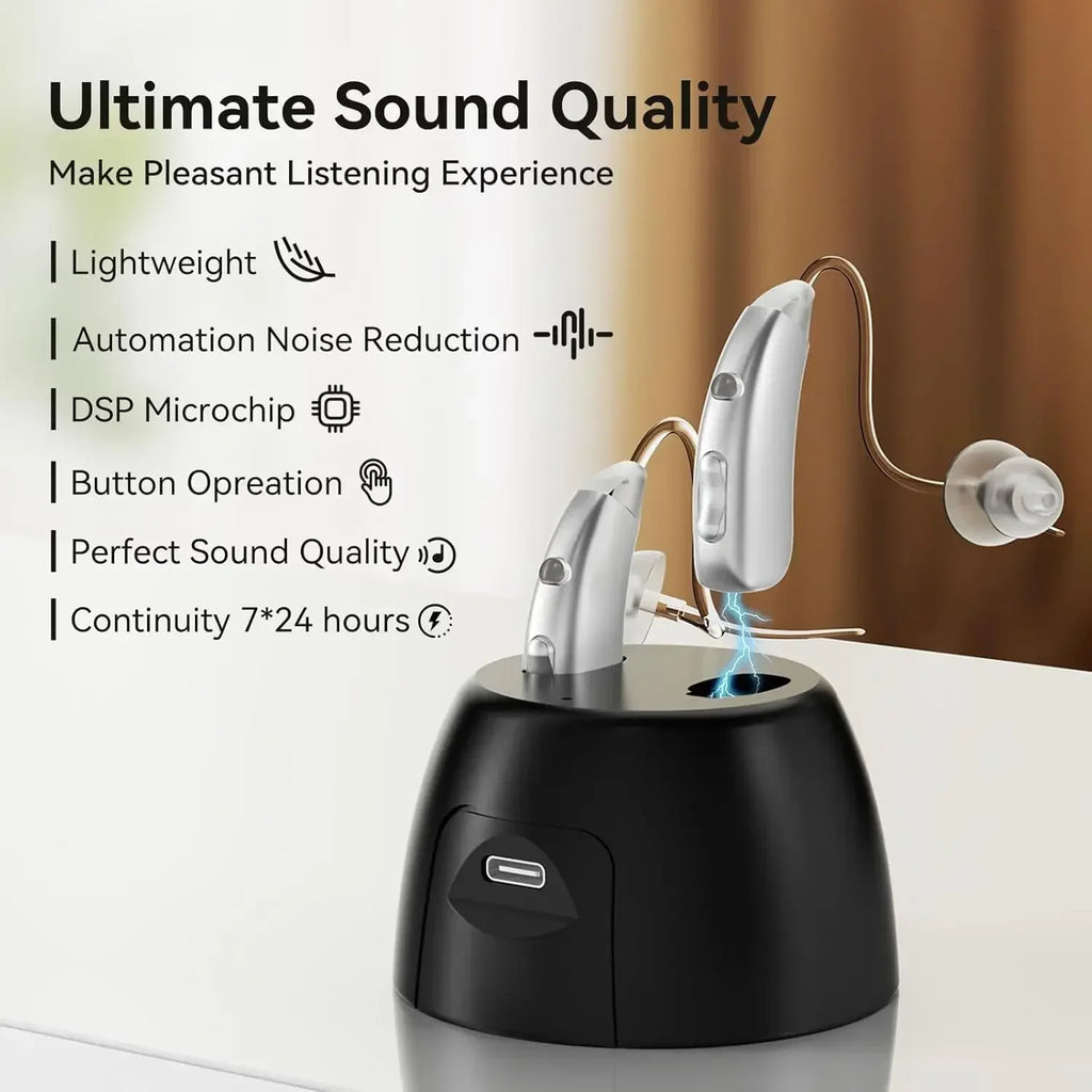 BTE Rechargeable Hearing Aid – Seniors