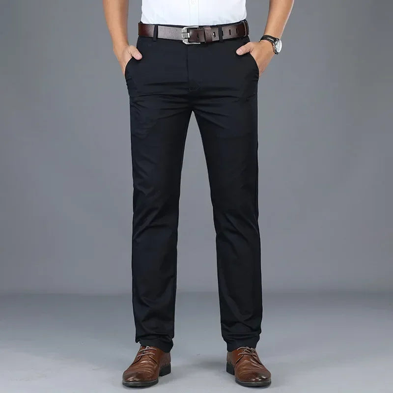 SOFT STRIDE - Men's Summer Business Casual Trousers - Stretch Straight Leg, 4 Colors