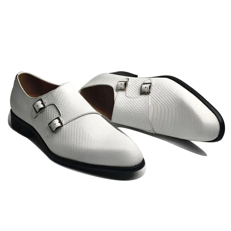 MONK FORMAL - Men's Genuine Leather Monk Strap Oxford Shoes - Business Formal