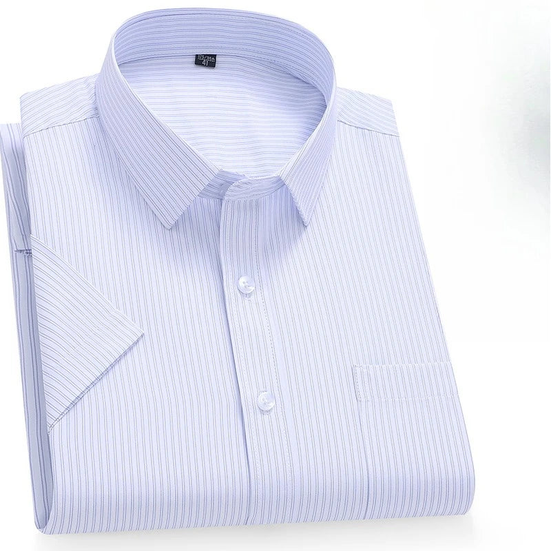 STRIPE KING - Men's Plus Size Cotton Shirt - Big Sizes, Big Style