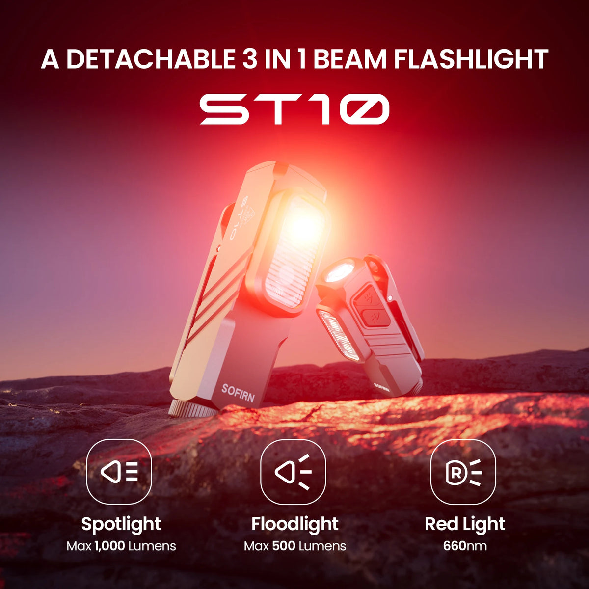 Sofirn ST10 Flashlight - 1000LM EDC