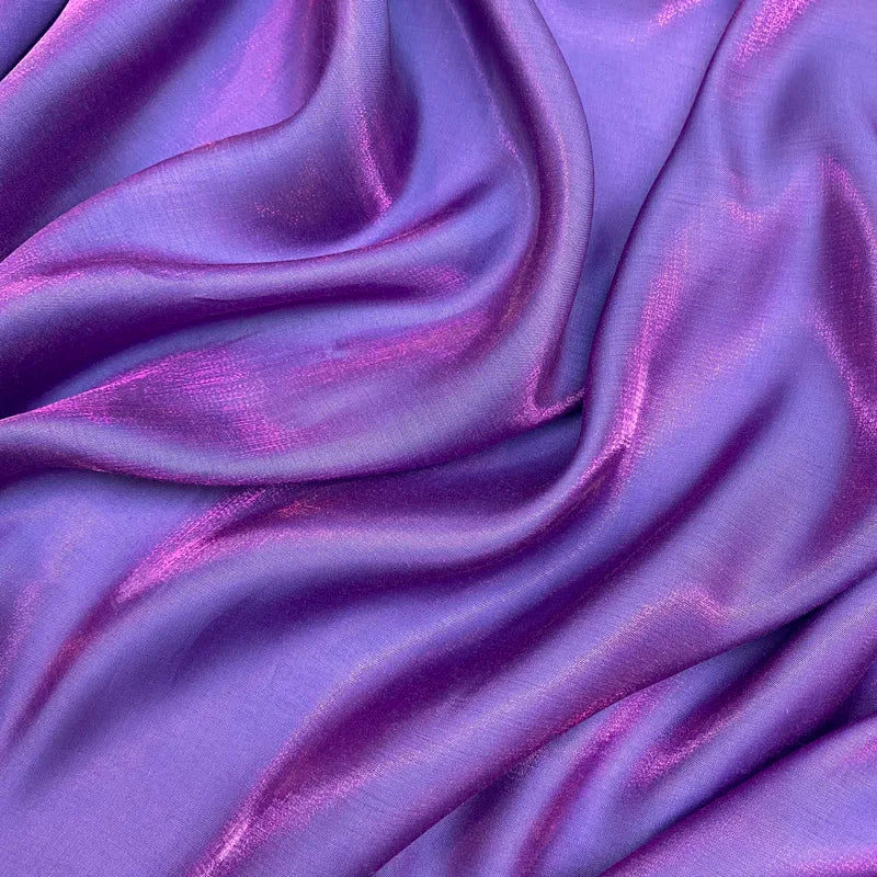 IRIDESCENT SATIN FABRIC - Shiny Gradient Mercerized Cloth for Dresses & Costumes - Sold by the Yard