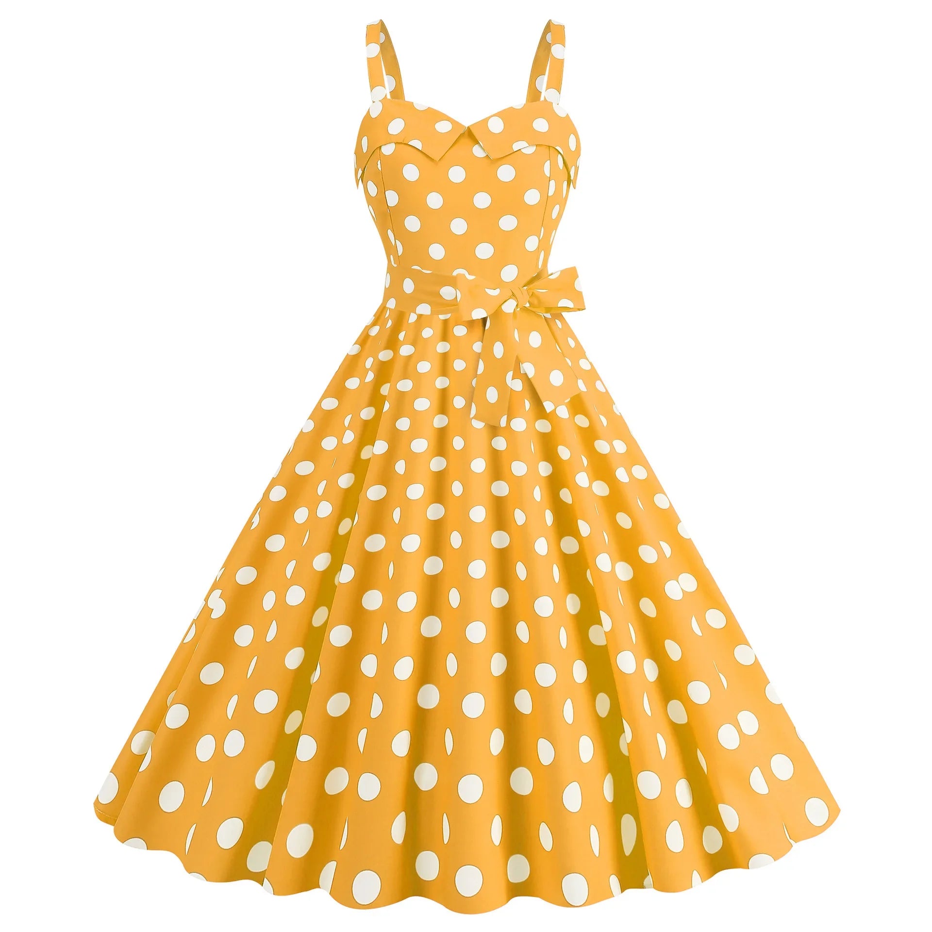 Vintage Classical Polo Dot Printed Dress Women's Sexy Sling Strap Wrap Chest Dress Valentine's Day Streetwear Spring Summer