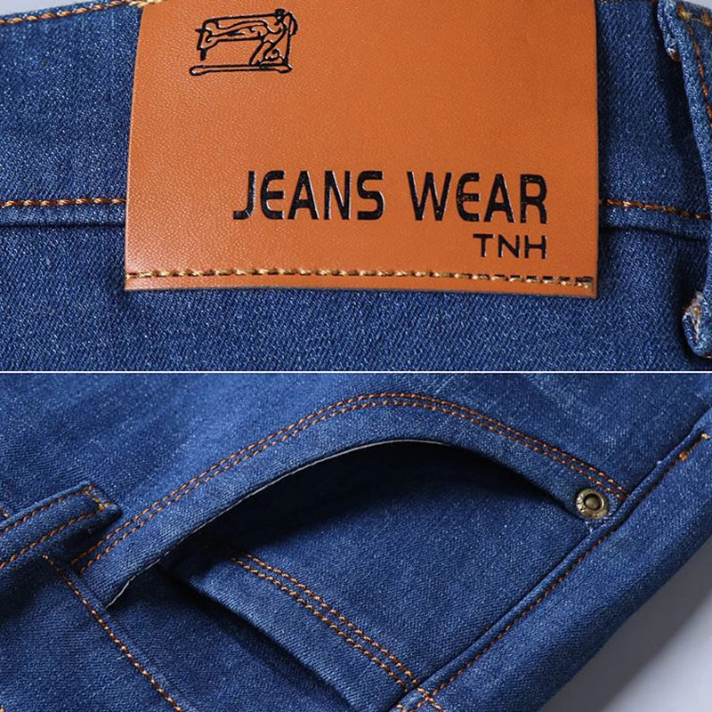 COLD DENIM - Men's Thickened Winter Jeans - Loose Straight Warm Denim Pants